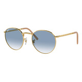 Gafas De Sol New Round Dorado Ray-ban Originales