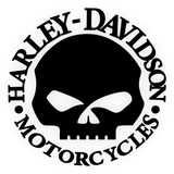 Adesivo Harley Davidison Skull - Recortado Alta Qualidade