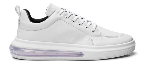 Tenis Masculino Branco Casual Sneaker Cano Baixo Bolha Moda 