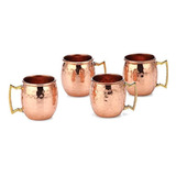 Set 4 Vasos Cobre 550ml Premium Coctel Tragos