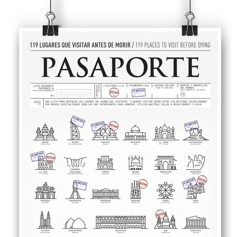 Pasaporte! Sellá Los Lugares Que Visitaste O Los Que Planeas