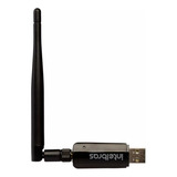 Adaptador Usb Wireless 3001 Antena Externa Preto Intelbras