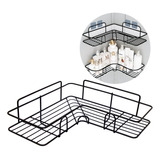 Set 2 Organizador De Ducha Repisa Baño Adhesivo Inoxidable 