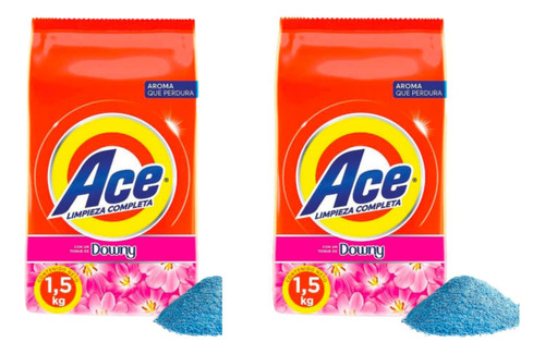 2 Pack Ace Detergente En Polvo Ropa 1.5 Kg