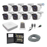 Kit 8 Camaras Hikvision 1080p 2 Mpx Cctv 2 Tb Dvr Fuente 200