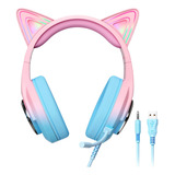 Igrl Auriculares Para Juegos Con Orejas De Gato, Auriculares