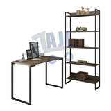 Conjunto Estilo Industrial Mesa E Estante Para Home Office