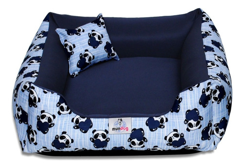 Cama Caminha Pet Para Cachorro E Gato - Tamanho M 60x60 Cor Panda Blue