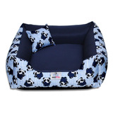 Cama Caminha Pet Para Cachorro E Gato - Tamanho M 60x60 Cor Panda Blue