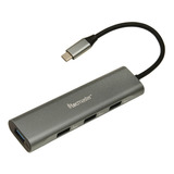 Hub Usb Tipo-c 3.1 Con Disipador 4 Ptos Tm-100533 Crazygames