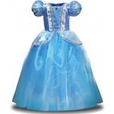 Vestido Infantil Princesa Longo Azul Aniversário Evangélico