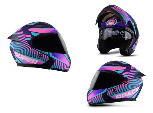 Casco Moto Edge Pilot Supernova Mate Abatible Motos.shop