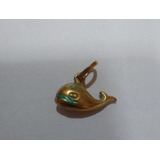 Pingente Berloque Baleia Ouro 18k 1,1 Gr -1,5 Largura