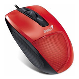 Mouse Alambrico Diseño Ergonomico Genius Dx-150x Rojo