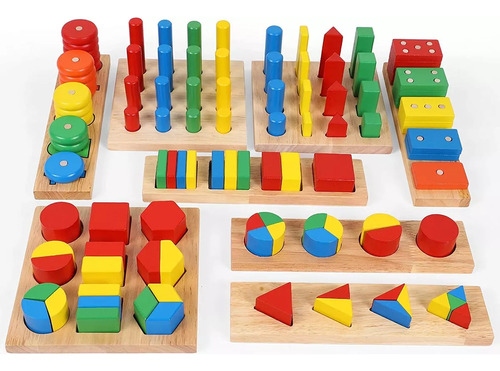 Juego De 8 Piezas De Material Montessori Sensorial Juguetes
