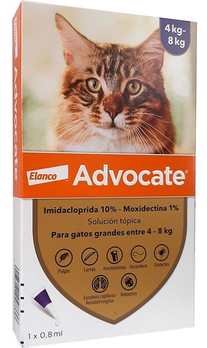Advocate Antiparasitario Gato Entre 4-8 Kg