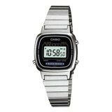 Reloj Casio La-670wd-1d Dama Ultimo Disponible Color De La Malla Plateado Color Del Bisel Plateado Color Del Fondo Negro