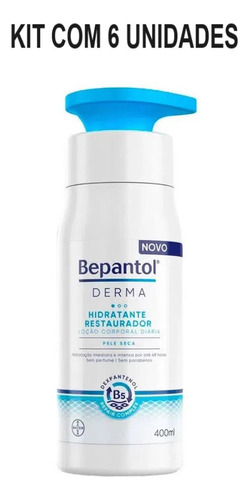 Kit Bepantol Derma Hidratante Restaurador C/ 6un De 400ml Cd