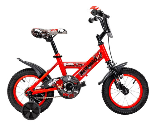 Bicicleta Infantil Mercurio Bronco Rod 12 Con Cubrecadena Color Rojo