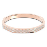 Pulsera Swarovski Dextera Forma Octagonal Blanca Oro Rosa