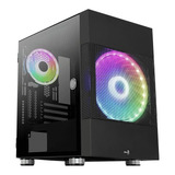 Gabinete Gamer Mini Aerocool Atomic Vidrio Templado Rgb Cts