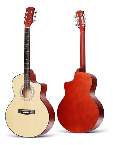 Guitarra Acústica Cutaway Cheellde De 41 PuLG Color Natural