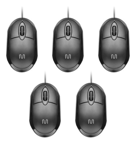 Mouse Usb Pack X5 Unidades Mo300 1200dpi 3 Botones - Multi