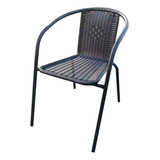 Silla Ratan Terraza Negra Bighouse Mimbral