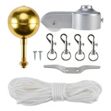 Flag Pole Hardware Kit 4-piece Hooks