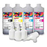 Pack 4 Lt + Botellas Para Brother Bt5001cmy D60bk Dcp-t710w