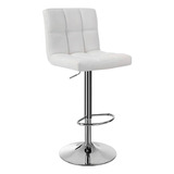 Piso Bar Sillon Taburete Odo Blanco Altura Ajustable