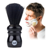 Pincel Para Barba Produto Vegano Barbear Cerdas Profissional Cor Preto