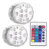 Lámpara Led Subacuática Con  Control X 2 Unidades