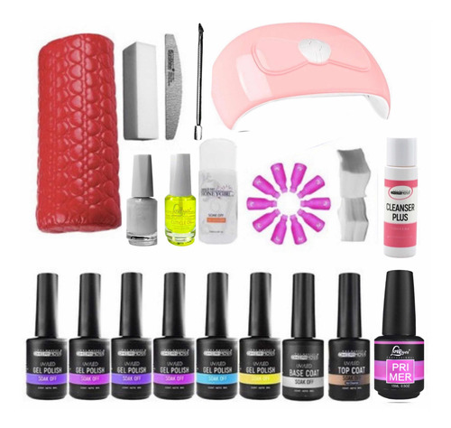 Kit Esmaltado Permanente Lámpara Led Uv 52w Sun 4 Plus