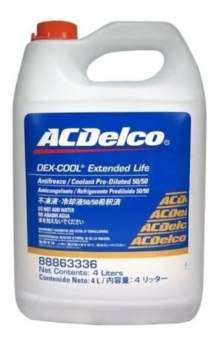 Liquido Refrigerante Galon Ac Delco Dex Cool 50/50