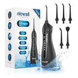 Nicwell - Irrigador Dental Inalámbrico, 4 Modos De Funcionam