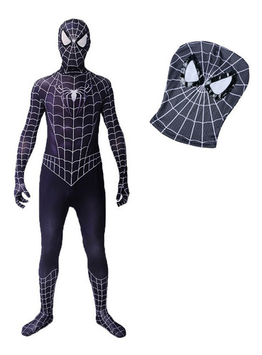 Traje Disfraz  De Spiderman Negro Para Adulto/niño