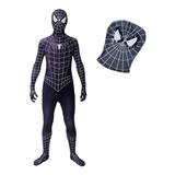 Traje Disfraz  De Spiderman Negro Para Adulto/niño
