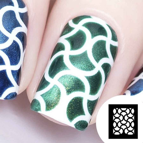 Molde Stencil Unhas -  Decorado  - 30 Unidades