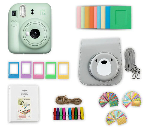 Cámara Instantánea Instax Mini 12 Verde Con Accesorios 