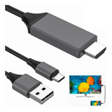 Cable Adaptador Hdtv 4k Tipo C A Usb De 2m Tablet Android