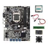 Placa Base Minera B75 Btc 8xpcie A Usb3.0+g1630 Cpu+ventilad