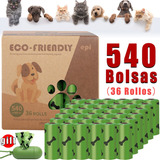 540 Bolsas Biodegradables Extra Gruesas Para Popo De Perro