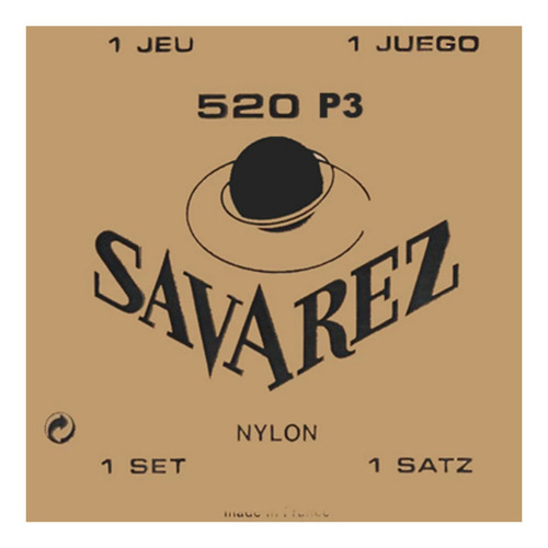 Set Cuerdas Guitarra Clásica Alta T 520p3 Savarez