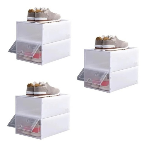 Caja Organizadora De Zapatos Desmontable Apilable 6 Unidades
