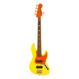 Fender, Bajo Eléctrico Mononeon, Jazz Bass V, Neon Yellow Acabado Del Cuerpo Gloss Cantidad De Cuerdas 5 Color Amarillo Orientación De La Mano Diestro