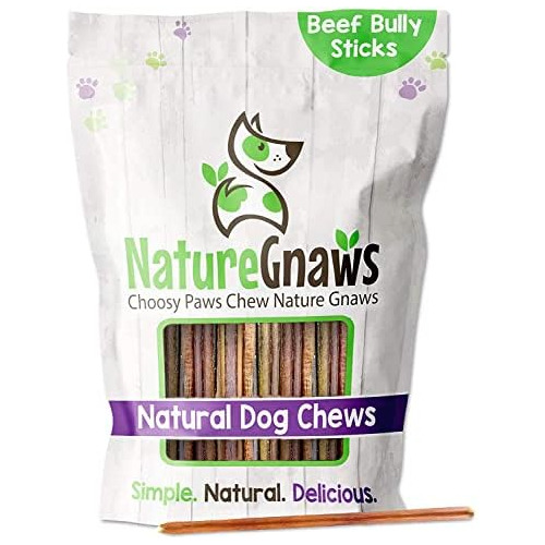 Extra Thin Bully Sticks For Dogs Premium Natural Beef D...