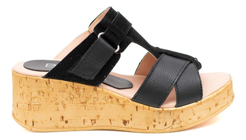 Sandalias Mujer Plataforma Liviana Comodas Cuero Real  Brisa