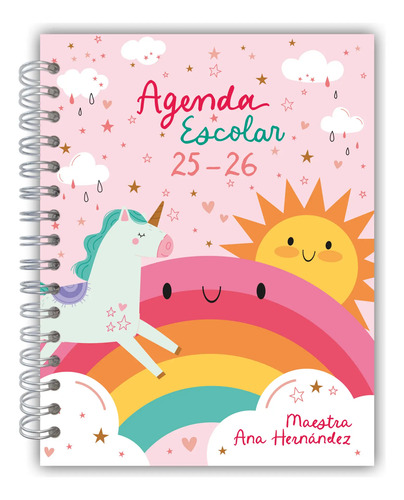 Agenda Escolar Docente Medio Oficio Personalizada 25-26 Tefi