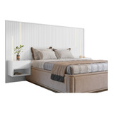 Cabeceira Ripado Quarto Cama Box Casal King C/ Led Florença